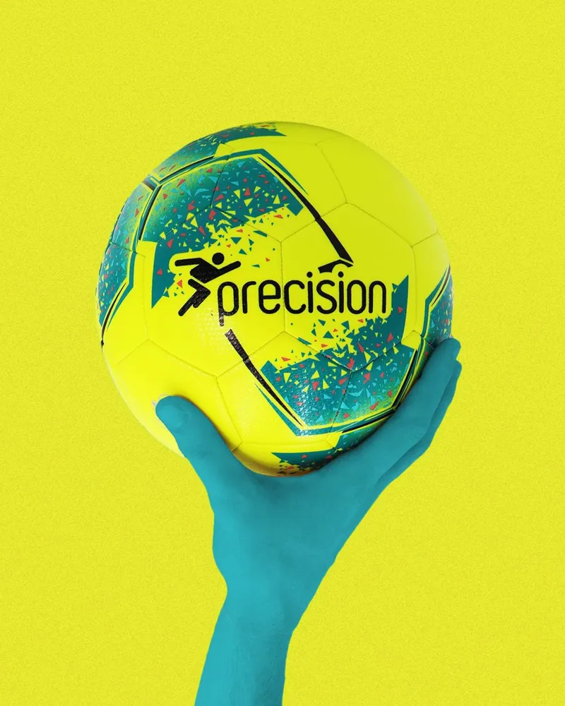 Precision Training Fusion IMS Training Ball Fluo Yellow/Teal/Cyan/Red Size 4-4